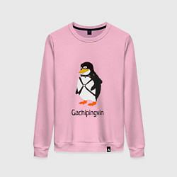 Свитшот хлопковый женский Gachipingvin Гачипингвин, цвет: светло-розовый