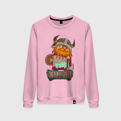 Свитшот хлопковый женский Valheim, цвет: светло-розовый