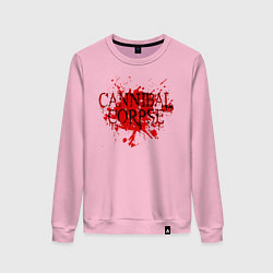 Свитшот хлопковый женский Cannibal Corpse, цвет: светло-розовый
