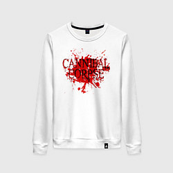 Свитшот хлопковый женский Cannibal Corpse, цвет: белый