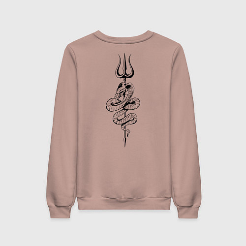 Женский свитшот Мандала Шивы / Пыльно-розовый – фото 2