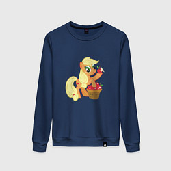 Свитшот хлопковый женский Applejack, цвет: тёмно-синий