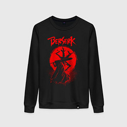 Свитшот хлопковый женский BERSERK, цвет: черный