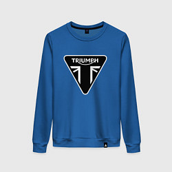 Свитшот хлопковый женский Triumph Мото Лого Z, цвет: синий