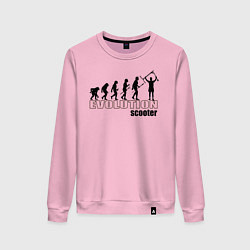 Женский свитшот Эволюция трюкового самоката