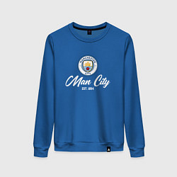 Свитшот хлопковый женский MAN CITY EST 1894, цвет: синий