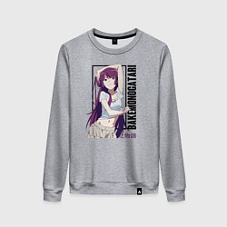 Свитшот хлопковый женский Bakemonogatari, цвет: меланж