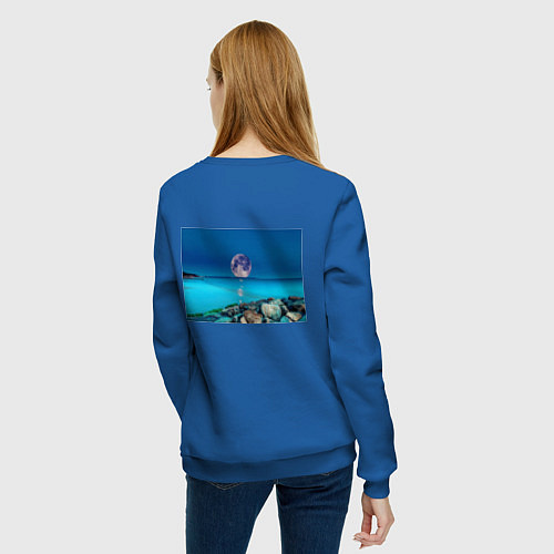 Женский свитшот Лунный пляж / Синий – фото 4