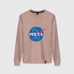 Свитшот хлопковый женский NASA Pizza, цвет: пыльно-розовый
