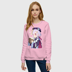 Свитшот хлопковый женский Ци Ци Кокосовое молоко, цвет: светло-розовый — фото 2