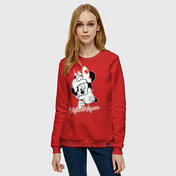 Свитшот хлопковый женский Minnie Mouse, цвет: красный — фото 2