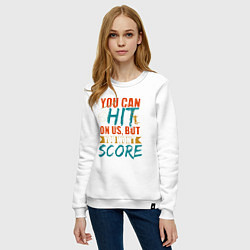 Свитшот хлопковый женский Hit The Score, цвет: белый — фото 2