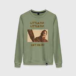 Свитшот хлопковый женский Negan, цвет: авокадо