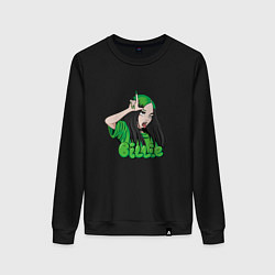 Свитшот хлопковый женский BILLIE EILISH, цвет: черный