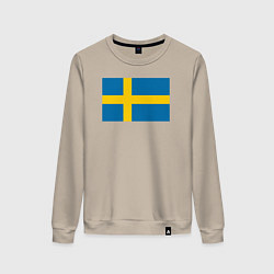 Женский свитшот Швеция Флаг Швеции
