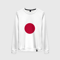 Свитшот хлопковый женский Япония Японский флаг, цвет: белый