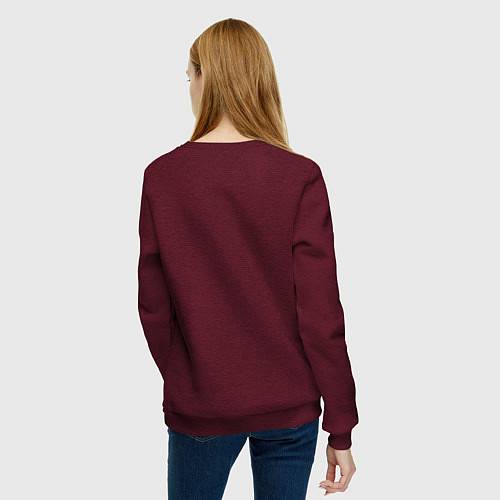 Женский свитшот Кра?сная Поля?на / Меланж-бордовый – фото 4