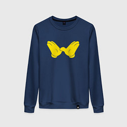 Свитшот хлопковый женский Wu-Tang Style, цвет: тёмно-синий