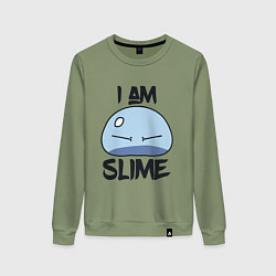 Женский свитшот I AM SLIME, Я СЛИЗЬ