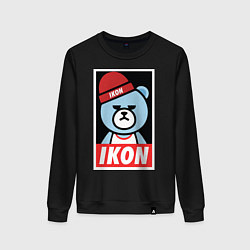 Свитшот хлопковый женский IKON YG Bear Dope, цвет: черный