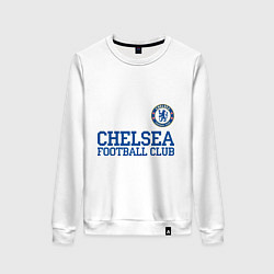 Свитшот хлопковый женский Chelsea FC: Blue, цвет: белый
