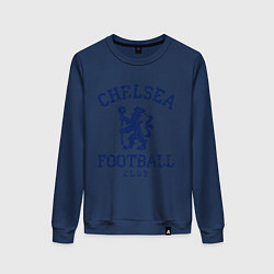 Свитшот хлопковый женский Chelsea FC: Lion цвета тёмно-синий — фото 1