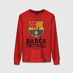 Свитшот хлопковый женский Barcelona Football Club, цвет: красный
