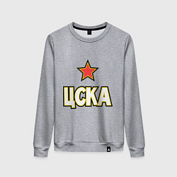 Свитшот хлопковый женский ЦСКА, цвет: меланж
