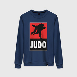 Свитшот хлопковый женский Judo, цвет: тёмно-синий