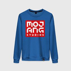 Свитшот хлопковый женский Mojang Studios, цвет: синий