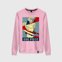 Свитшот хлопковый женский One Piece, цвет: светло-розовый