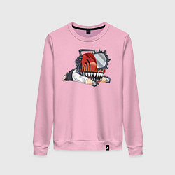 Свитшот хлопковый женский Чиби Дэндзи, цвет: светло-розовый