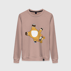 Свитшот хлопковый женский Гоба, цвет: пыльно-розовый