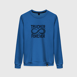 Свитшот хлопковый женский Trucker Forever, цвет: синий