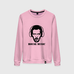 Свитшот хлопковый женский Dr House music, цвет: светло-розовый