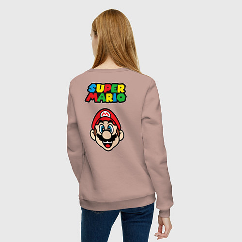 Женский свитшот MarioFace / Пыльно-розовый – фото 4
