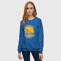 Свитшот хлопковый женский Golden state Warriors NBA, цвет: синий — фото 2