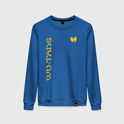 Свитшот хлопковый женский WU TANG CLAN LOGO YELLOW, цвет: синий