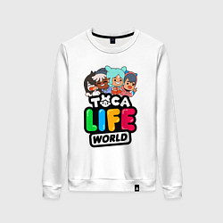 Свитшот хлопковый женский TOCA LIFE WORLD ТОКА ЛАЙФ ВОРЛД ПЕРСОНАЖИ, цвет: белый