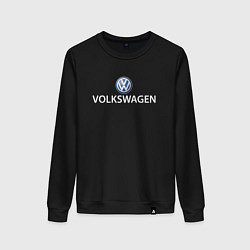 Свитшот хлопковый женский VOLKSWAGEN LOGO, цвет: черный