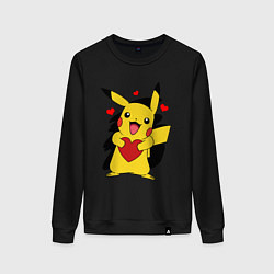 Женский свитшот ПИКАЧУ И СЕРДЕЧКО POKENON PIKACHU LOVE