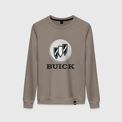 Свитшот хлопковый женский Gray gradient Logo Buick, цвет: утренний латте