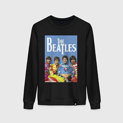 Свитшот хлопковый женский The Beatles - world legend!, цвет: черный