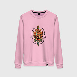 Женский свитшот Тигр с кинжалом