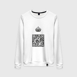 Свитшот хлопковый женский QR King, цвет: белый