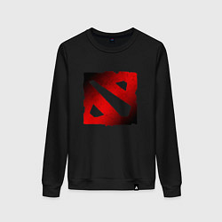 Женский свитшот ЧЁРНО КРАСНОЕ ЛОГО ДОТА 2 DOTA 2 LOGO