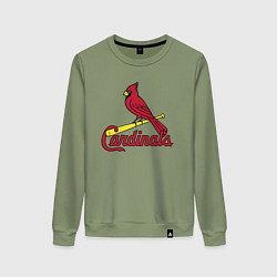 Свитшот хлопковый женский St Louis Cardinals - baseball team, цвет: авокадо