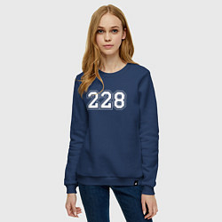 Свитшот хлопковый женский 228 Rap, цвет: тёмно-синий — фото 2