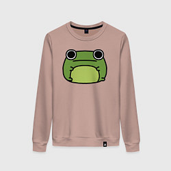 Свитшот хлопковый женский Frog Lucky, цвет: пыльно-розовый