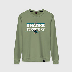 Женский свитшот SHARKS TERRITORY САН-ХОСЕ ШАРКС